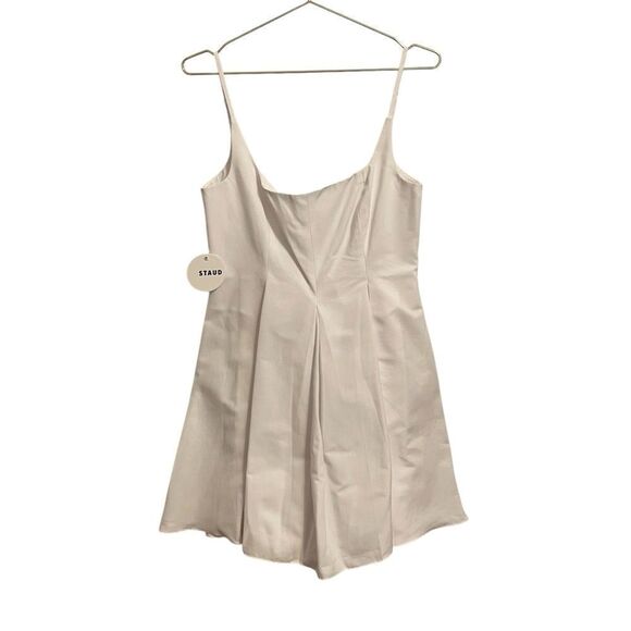 STAUD Mini Joli Dress White Mini Size 12 NWT - Picture 2 of 9